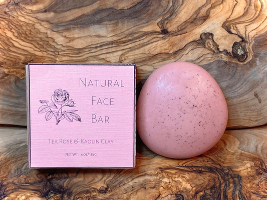 Natural Face Bar: Tea Rose and Kaolin Clay